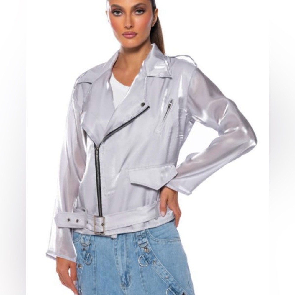 Tell me more mesh moto jacket